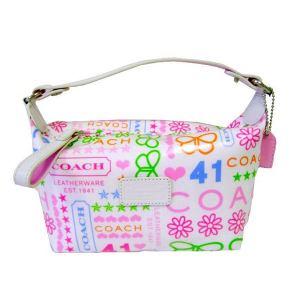 Coach Handbags - Coach Signature Laminated Bandana Pouch